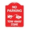 Signmission No Parking Tow Away Zone Tow Truck, Red & White Aluminum Sign, 18" x 24", RW-1824-23652 A-DES-RW-1824-23652 - alternate 1